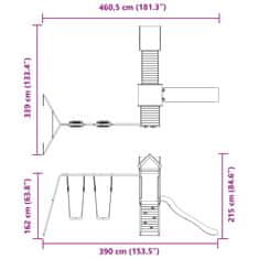 Vidaxl Dětské hřiště na zahradu impregnované borové dřevo