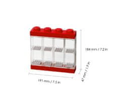 LEGO Storage sběratelská skříňka na 8 minifigurek - červená