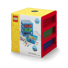 LEGO Storage organizér se třemi zásuvkami - červená