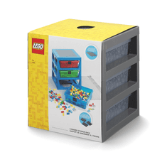 LEGO Storage organizér se třemi zásuvkami - tmavě šedá