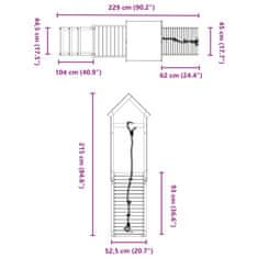 Vidaxl Dětské hřiště na zahradu masivní borové dřevo