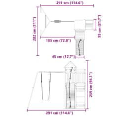 Vidaxl Dětské hřiště na zahradu impregnované borové dřevo
