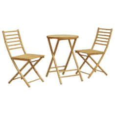 shumee 3dílný bistro set bambus