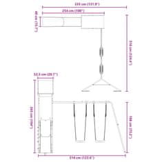 Vidaxl Dětské hřiště na zahradu masivní dřevo douglasky
