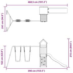 Vidaxl Dětské hřiště na zahradu masivní dřevo douglasky