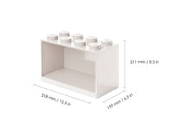 LEGO Storage Brick 8 závěsná police - bílá