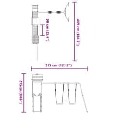 Vidaxl Dětské hřiště na zahradu masivní dřevo douglasky