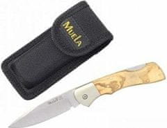 Muela BX-8.OL kapesní nůž 8,5 cm, olivové dřevo, mosaz, nylonové pouzdro