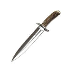 Muela VIKINGO-23A 229mm double edge blade, černý deer stag handle, stainless steel guard