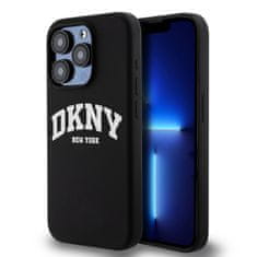 DKNY Zadní Kryt Liquid Silicone Arch Logo MagSafe pro iPhone 15 Pro černý