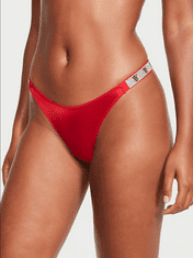 Victoria Secret Dámská tanga Shine Strap s kamínky z luxusní kolekce červené M