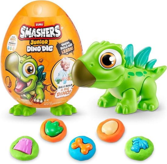 Zuru Malé vejce Smashers Junior Dino Dig s různými překvapeními 500g Stegosaurus