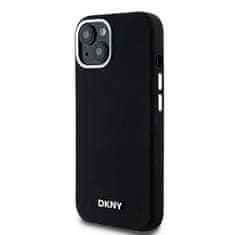 DKNY Originální kryt DKNY Liquid Silicone Small Metal Logo MagSafe DKHMP14SSMCHLK for Apple iPhone 14/15/13 , barva černá