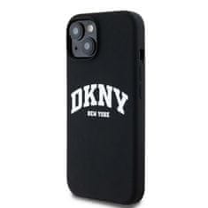 DKNY Originální kryt DKNY Liquid Silicone White Printed Logo MagSafe DKHMP15MSNYACH for Apple iPhone 14 Plus/15 Plus , barva černá