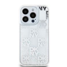 DKNY Originální kryt DKNY Liquid Glitter Multilogo DKHCP15LLCPEPT for Apple iPhone 15 Pro , barva bílá