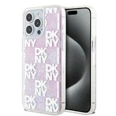 DKNY Originální kryt DKNY Liquid Glitter Multilogo DKHCP15XLCPEPP for Apple iPhone 15 Pro Max , barva růžová