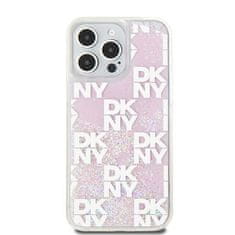 DKNY Originální kryt DKNY Liquid Glitter Multilogo DKHCP15XLCPEPP for Apple iPhone 15 Pro Max , barva růžová