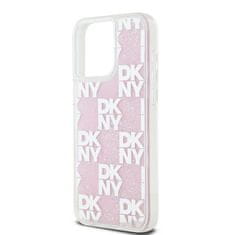 DKNY Originální kryt DKNY Liquid Glitter Multilogo DKHCP15XLCPEPP for Apple iPhone 15 Pro Max , barva růžová