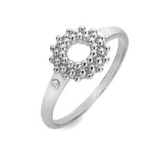 Hot Diamonds Krásný stříbrný prsten s diamantem Blossom DR278 (Obvod 59 mm)