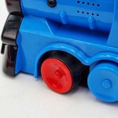 LEBULA WOOPIE Electric Train Domino Bricks Lokomotiva s párou 80 ks.