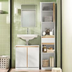 SoBuy SoBuy BZR80-W Vysoká skříňka Koupelnová skříňka Koupelnová police Koupelnový nábytek Bílá 35X170X33cm