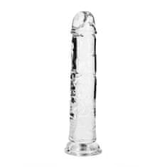 RealRock Realistické dildo s přísavkou 22 cm - transparentní