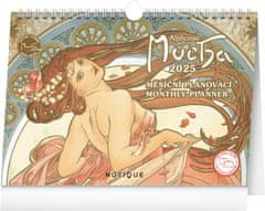 Grooters Stolní kalendář Alfons Mucha 2025, 30 × 21 cm