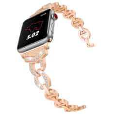 TopQ Řemínek na hodinky pro Apple Watch 42/44/45 design 3 rose gold