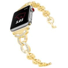 TopQ Řemínek na hodinky pro Apple Watch 42/44/45 design 3 zlatý