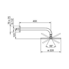 BPS-koupelny Sprchová hlavice HANSARAIN 220 mm 4180300