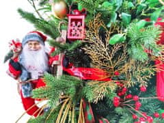 LAALU.cz Sada vánočních ozdob 106 ks v boxu SANTA CLAUS na vánoční stromek 120-210 cm