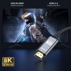 Tech-protect Ultraboost kabel HDMI 2.1 4K / 8K 2m, černý