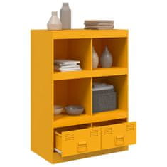 Vidaxl Highboard hořčicově žlutý 67 x 39 x 95 cm ocel