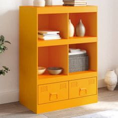 shumee Highboard hořčicově žlutý 67 x 39 x 95 cm ocel