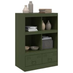 Vidaxl Highboard olivově zelený 67 x 39 x 95 cm ocel