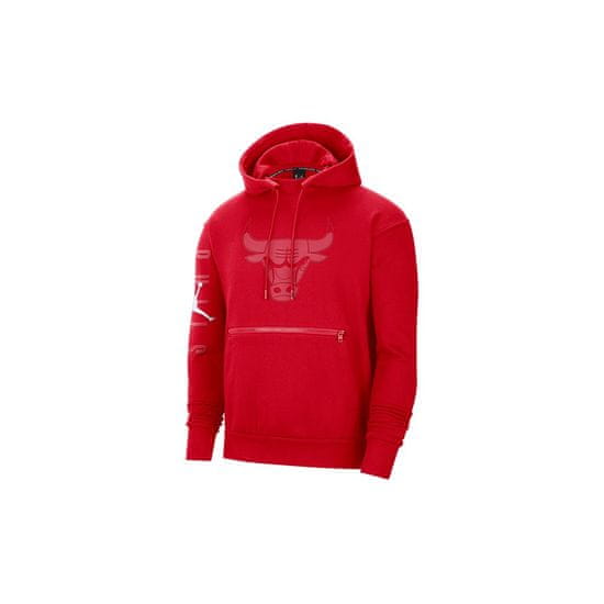 Nike Mikina červená Nba Chicago Bulls Fleece Courtside Statement