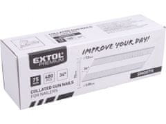 Extol Premium Hřebík nastřelovací, 480ks, 75mm, průměr3,05mm, hladký