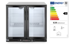 Arktic Zadní barová dvoudveřová chladnička, Arktic, 158L, Černá, 220-240V/160W, 900x540x(H)890mm - 235829