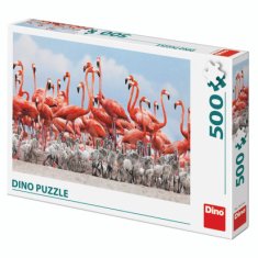 Dino Puzzle Hejno plameňáků 500 dílků