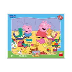 Dino Puzzle Peppa Pig si hraje 12 dílků deskové tvary