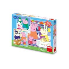 Dino Puzzle Peppa Pig: Veselé odpoledne 3x55 dílků