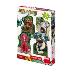 Dino Puzzle Zafari: Zoomba a kamarádi 4x54 dílků