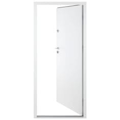 Vidaxl Vchodové dveře bílé 110 x 207,5 cm hliník
