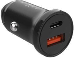 FIXED autonabíječka, USB-C, USB-A, PD, 20W, černá