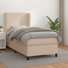 shumee Box spring postel s matrací cappuccino 90x190 cm umělá kůže