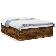 shumee Rám postele kouřový dub 160 x 200 cm kompozitní dřevo