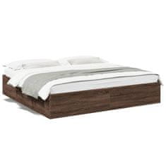 shumee Rám postele hnědý dub 180 x 200 cm kompozitní dřevo