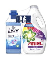 Ariel Color Tekutý Prací Prostředek, 43 Praní a Lenor Aviváž, 850 ml