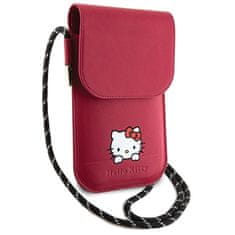 MobilPouzdra.cz Kabelka na mobil HELLO KITTY Leather Daydreaming Cord HKOWBSKCDKP , barva růžová