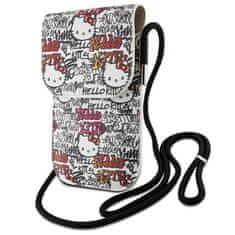 VšeNaMobily.cz Kabelka na mobil HELLO KITTY Leather Tags Graffiti Cord HKOWBHDGPTE beige